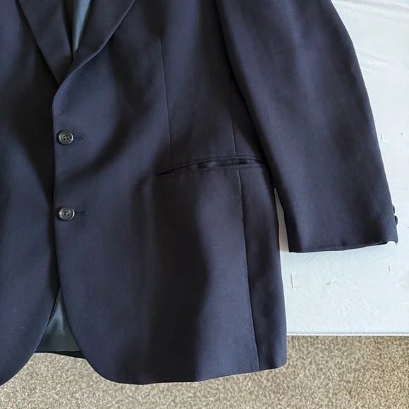 Vintage Polo University Club By Ralph Lauren Wool Blazer Mens Large Blue USA